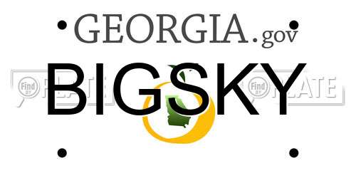 BIGSKY Georgia License Plate