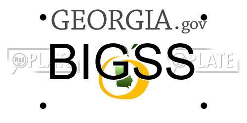 BIGSS Georgia License Plate