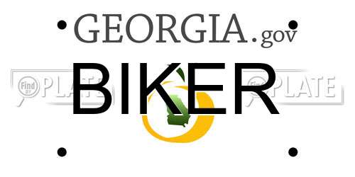 BIKER Georgia License Plate