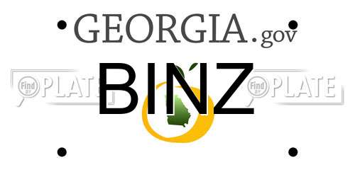 BINZ Georgia License Plate