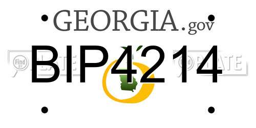 BIP4214 Georgia License Plate
