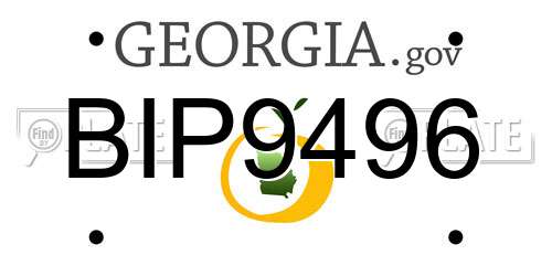 BIP9496 Georgia License Plate