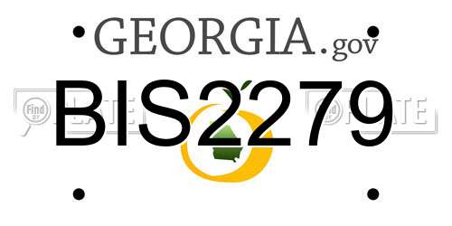 BIS2279 Georgia License Plate