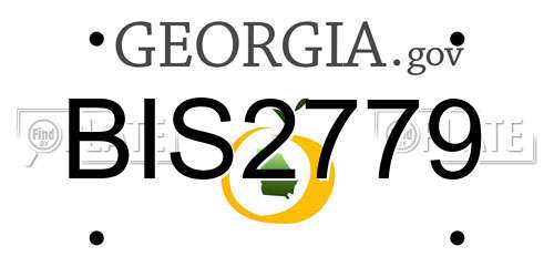 BIS2779 Georgia License Plate