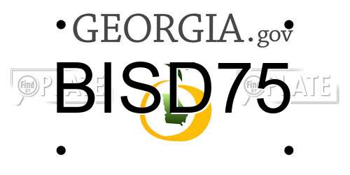 BISD75 Georgia License Plate