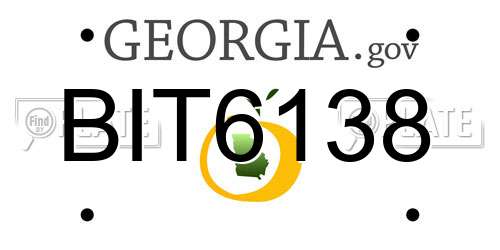 BIT6138 Georgia License Plate