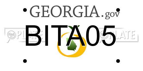 BITA05 Georgia License Plate