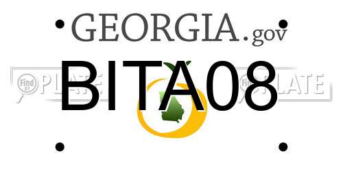 BITA08 Georgia License Plate