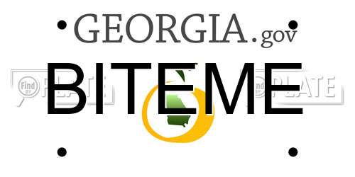 BITEME Georgia License Plate