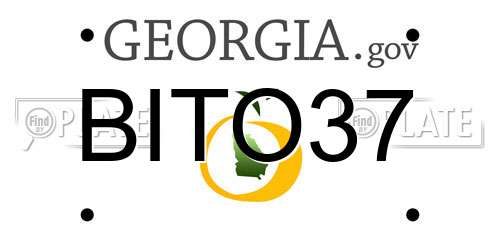 BITO37 Georgia License Plate