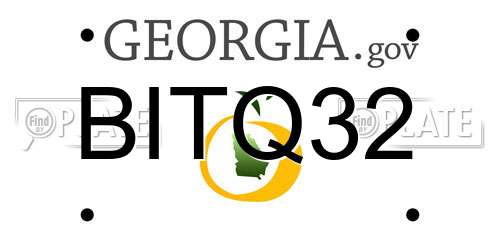 BITQ32 Georgia License Plate