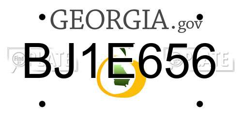 BJ1E656 Georgia License Plate