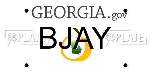 BJAY Georgia License Plate
