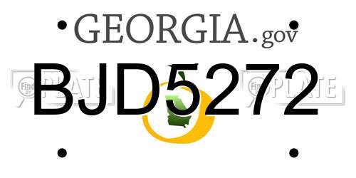 BJD5272 Georgia License Plate