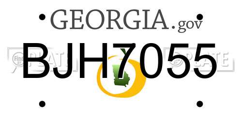BJH7055 Georgia License Plate