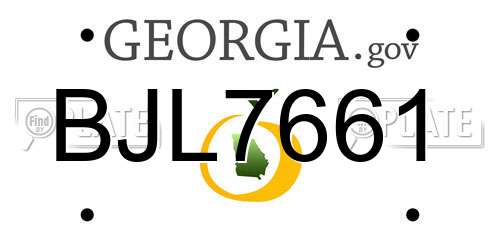 BJL7661 Georgia License Plate