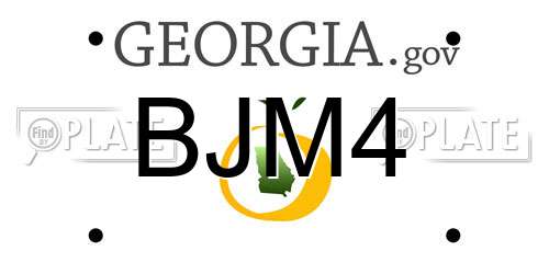 BJM4 Georgia License Plate