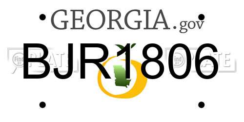 BJR1806 Georgia License Plate
