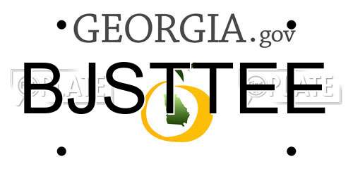 BJSTTEE Georgia License Plate