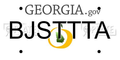 BJSTTTA Georgia License Plate