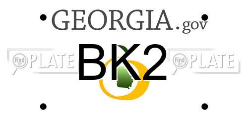 BK2 Georgia License Plate
