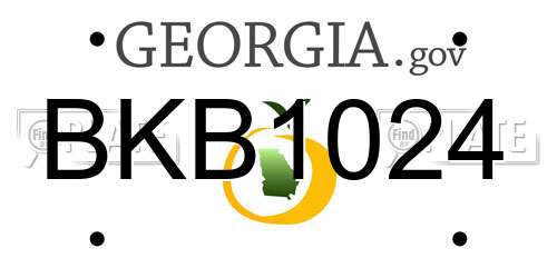 BKB1024 Georgia License Plate