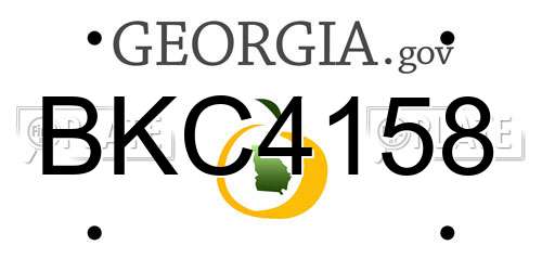BKC4158 Georgia License Plate