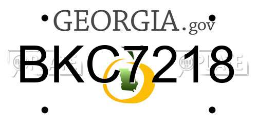 BKC7218 Georgia License Plate