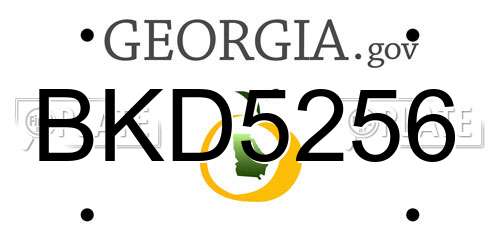 BKD5256 Georgia License Plate