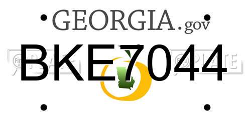 BKE7044 Georgia License Plate