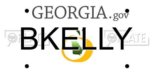 BKELLY Georgia License Plate