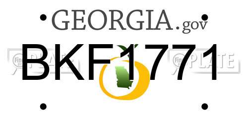 BKF1771 Georgia License Plate