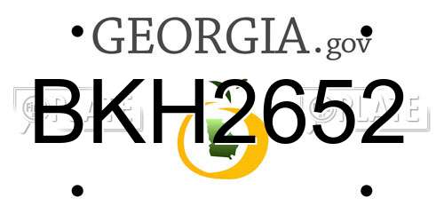 BKH2652 Georgia License Plate