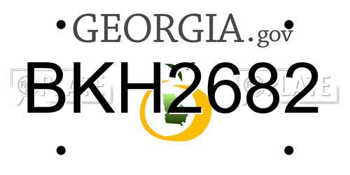 BKH2682 Georgia License Plate