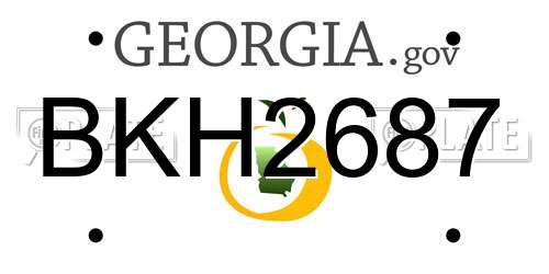 BKH2687 Georgia License Plate