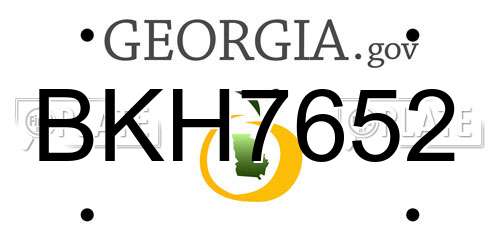 BKH7652 Georgia License Plate