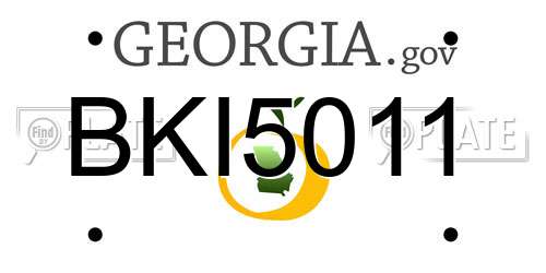 BKI5011 Georgia License Plate