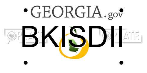BKISDII Georgia License Plate
