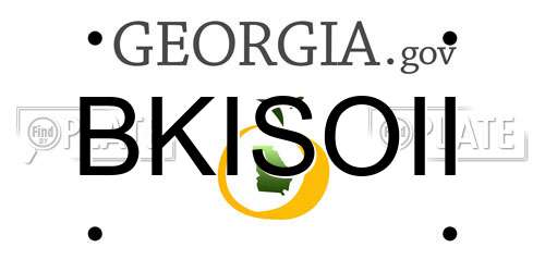 BKISOII Georgia License Plate