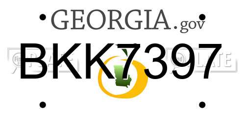 BKK7397 Georgia License Plate