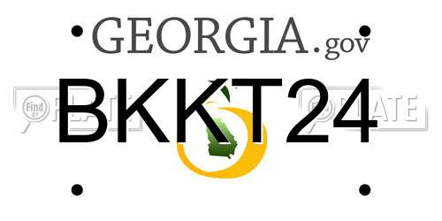 BKKT24 Georgia License Plate