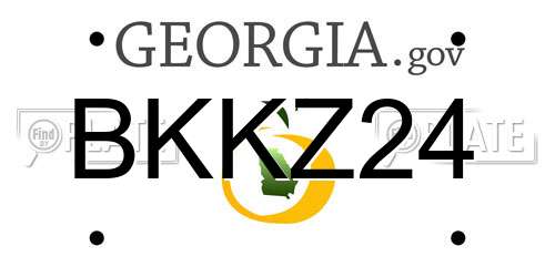 BKKZ24 Georgia License Plate