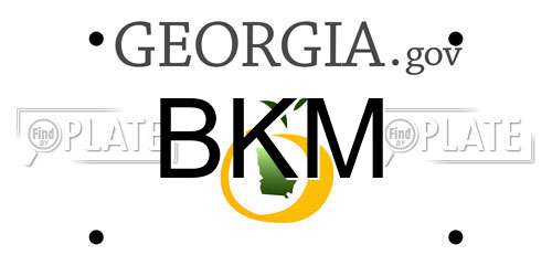 BKM Georgia License Plate