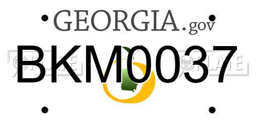 BKM0037 Georgia License Plate