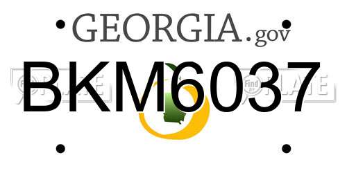 BKM6037 Georgia License Plate