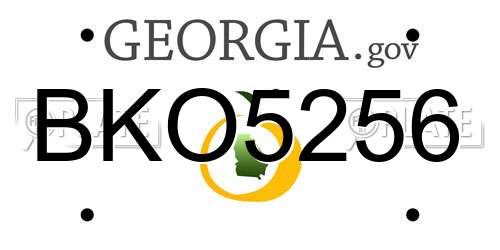 BKO5256 Georgia License Plate