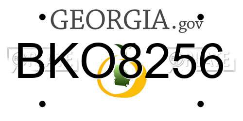 BKO8256 Georgia License Plate