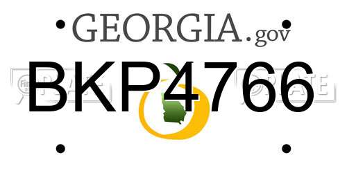 BKP4766 Georgia License Plate