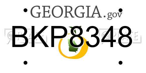 BKP8348 Georgia License Plate