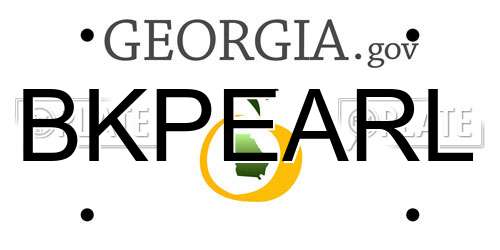 BKPEARL Georgia License Plate